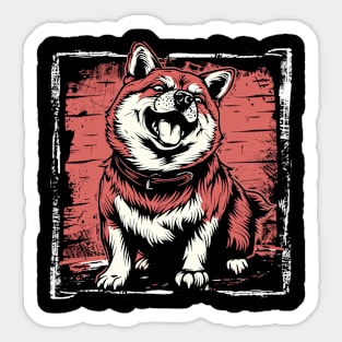 Retro Art Shiba Inu Dog Lover Sticker